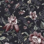Laura Ashley Editas Garden Charcoal Grey Wallpaper
