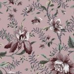 Laura Ashley Editas Garden Pale Blackberry Wallpaper
