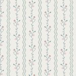 Laura Ashley Blencow Stripe Dark Duck Egg Blue Wallpaper