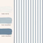 Laura Ashley Farnworth Stripe Smoke Blue Wallpaper - Image 4