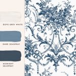 Laura Ashley Tuileries Midnight Blue Wallpaper - Image 4