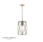 Laura Ashley Beckworth Ceiling Lantern Antique Brass & Glass