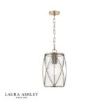 Laura Ashley Beckworth Ceiling Lantern Antique Brass & Glass