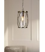 Laura Ashley Beckworth Ceiling Lantern Antique Brass & Glass - Image 2