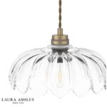 Laura Ashley Bexwell Pendant Matt Antique Brass & Glass - Image 4