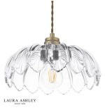 Laura Ashley Bexwell Pendant Matt Antique Brass & Glass - Image 5