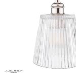Laura Ashley Callaghan Pendant Polished Nickel & Ribbed Glass - Image 2