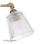Laura Ashley Callaghan 3lt Semi-Flush Matt Antique Brass & Ribbed Glass - Image 3