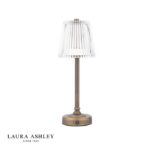 Laura Ashley Callaghan Table Lamp Matt Antique Brass & Ribbed Glass LED