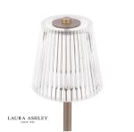 Laura Ashley Callaghan Table Lamp Matt Antique Brass & Ribbed Glass LED - Image 2