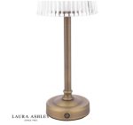 Laura Ashley Callaghan Table Lamp Matt Antique Brass & Ribbed Glass LED - Image 3