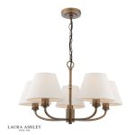 Laura Ashley Denston 5lt Pendant Antique Bronze With Shade