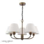 Laura Ashley Denston 5lt Pendant Antique Bronze With Shade - Image 4