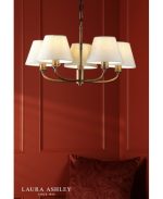 Laura Ashley Denston 5lt Pendant Antique Bronze With Shade - Image 5