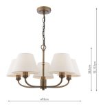Laura Ashley Denston 5lt Pendant Antique Bronze With Shade - Image 7