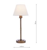 Laura Ashley Denston Table Lamp Antique Bronze With Shade - Image 7