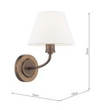 Laura Ashley Denston Wall Light Antique Bronze With Shade - Image 7