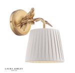 Laura Ashley Egelton Wall Light Aged Brass With Shade