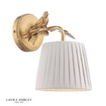 Laura Ashley Egelton Wall Light Aged Brass With Shade