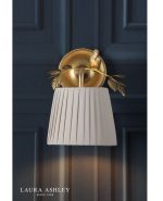 Laura Ashley Egelton Wall Light Aged Brass With Shade - Image 3