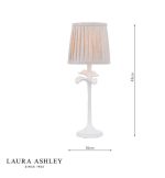 Laura Ashley Eleni Table Lamp Matt White With Shade - Image 7