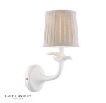 Laura Ashley Eleni Wall Light Matt White With Shade