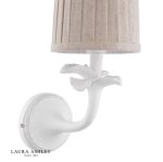 Laura Ashley Eleni Wall Light Matt White With Shade - Image 2