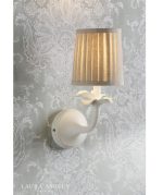 Laura Ashley Eleni Wall Light Matt White With Shade - Image 4