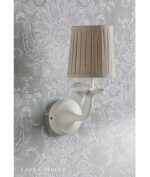 Laura Ashley Eleni Wall Light Matt White With Shade - Image 5