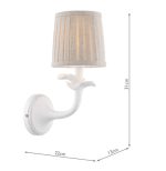 Laura Ashley Eleni Wall Light Matt White With Shade - Image 6