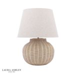 Laura Ashley Fernhill Table Lamp Matt Cream With Shade - Image 4