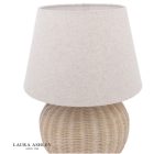 Laura Ashley Fernhill Table Lamp Matt Cream With Shade - Image 2