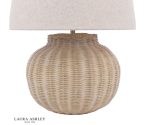 Laura Ashley Fernhill Table Lamp Matt Cream With Shade - Image 3
