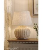 Laura Ashley Fernhill Table Lamp Matt Cream With Shade - Image 5