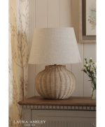 Laura Ashley Fernhill Table Lamp Matt Cream With Shade - Image 6