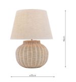 Laura Ashley Fernhill Table Lamp Matt Cream With Shade - Image 7