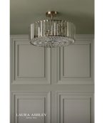 Laura Ashley Fernhurst 4lt Semi-Flush Crystal & Antique Brass - Image 4