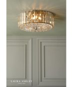 Laura Ashley Fernhurst 3lt Flush Crystal & Antique Brass - Image 3