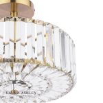 Laura Ashley Fernhurst 3lt Semi-Flush Crystal & Antique Brass - Image 2