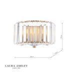Laura Ashley Fernhurst Wall Light Crystal & Antique Brass - Image 6