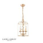 Laura Ashley Halton 3lt Pendant Distressed Gold Leaf