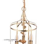 Laura Ashley Halton 3lt Pendant Distressed Gold Leaf - Image 2