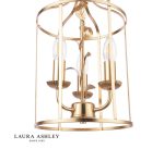 Laura Ashley Halton 3lt Pendant Distressed Gold Leaf - Image 3