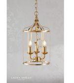 Laura Ashley Halton 3lt Pendant Distressed Gold Leaf - Image 4