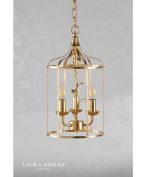 Laura Ashley Halton 3lt Pendant Distressed Gold Leaf - Image 5