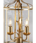 Laura Ashley Halton 3lt Pendant Distressed Gold Leaf - Image 6