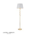 Laura Ashley Halton Floor Lamp Distressed Gold Leaf With Shade