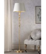 Laura Ashley Halton Floor Lamp Distressed Gold Leaf With Shade - Image 5