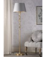 Laura Ashley Halton Floor Lamp Distressed Gold Leaf With Shade - Image 6