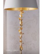 Laura Ashley Halton Floor Lamp Distressed Gold Leaf With Shade - Image 7